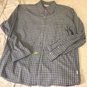 J. Crew blue white plaid Long Sleeve shirt XL